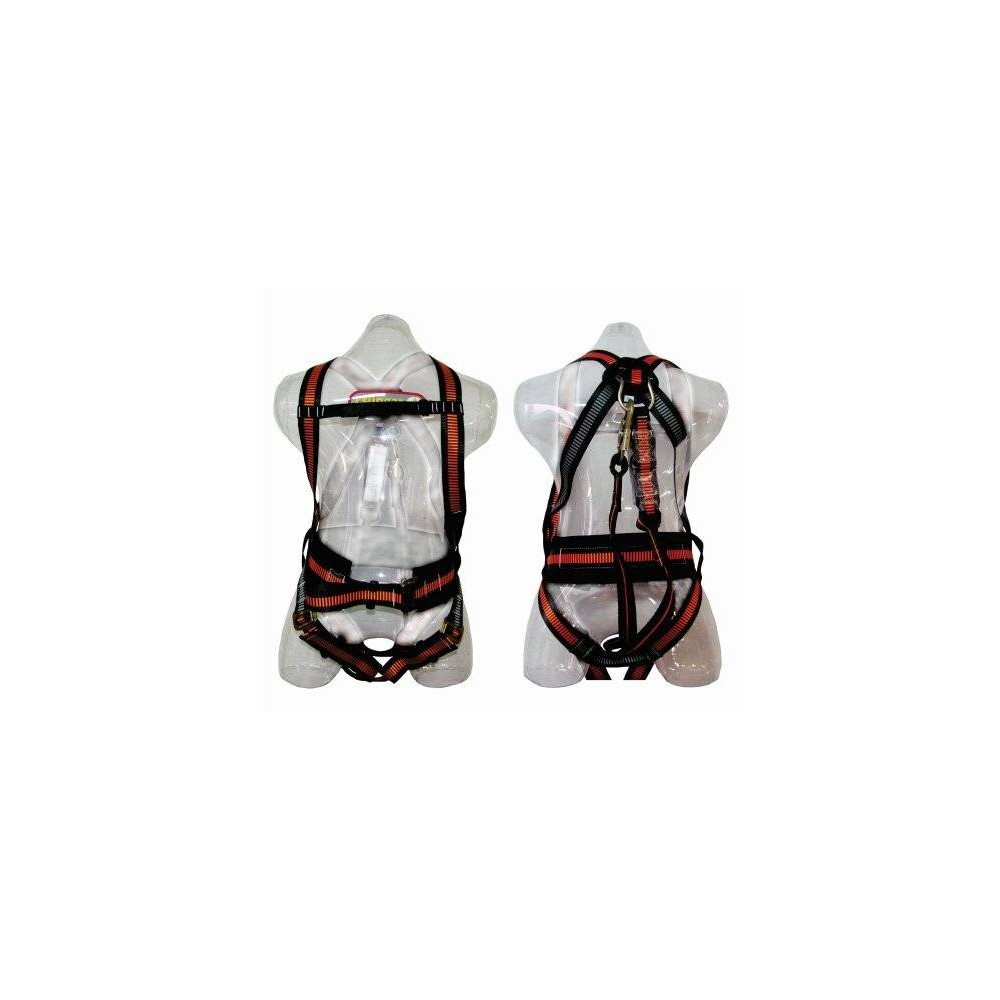 Arnes Anticaida  1 Argolla - Con Cabo De Vida Incorporado En Cinta Plana De 1 5 Mts. - Mosqueton De 18 Mm -
