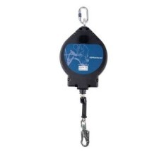 Dispositivo Anticaida Retractil - Cable De Acero Galvanizado De 4 Mm Espesor - Largo 60 Mt. - Mosqueton Giratorio - Marca