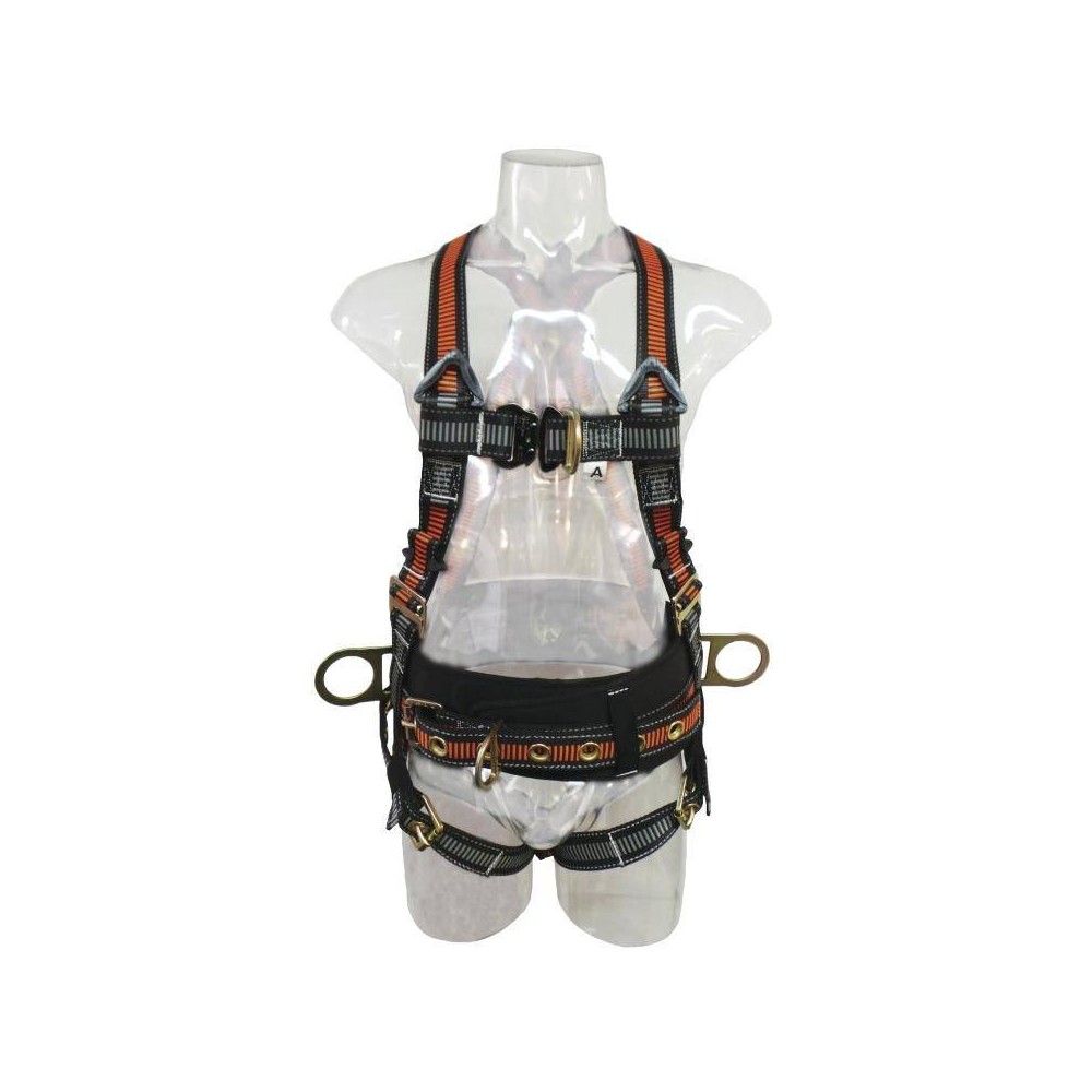Lumbar Ergonomica - Argolla Y Herraje Con Recubrimiento Dielectrico - Kevlar - Regulacion En Todas Sus Bandas - Art. 12132Krd