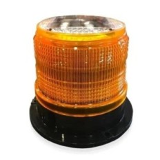 Baliza Con Luz Estroboscopica De Led - Con Bateria Recargable Por Panel Solar - Con Iman - Color Amarilla.