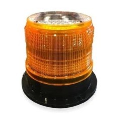 Baliza Con Luz Estroboscopica De Led - Con Bateria Recargable Por Panel Solar - Con Iman - Color Amarilla.