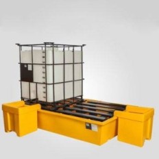 Batea Antiderrame Para 2 Cubitainers - Carga Máx. 1100 Kgs . / Capacidad De Contención 86 Lts.