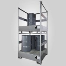 Módulo De Contención Secundaria Apilable Para 4 Tambores De 200 Lts - Ancho 1360Mm  Prof. 1270 Mm   Alto 280Mm - Ancho 1410Mm