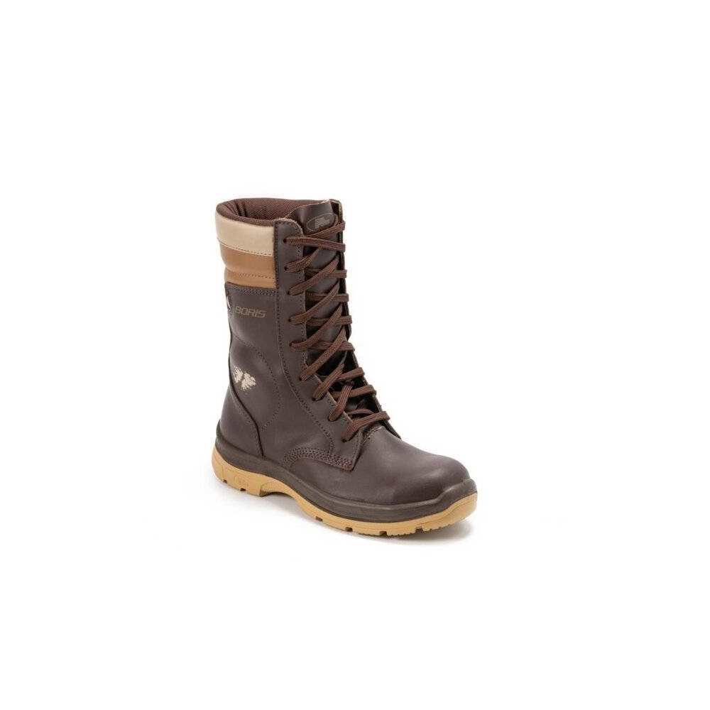 Bota Petrolera - P/Acero - Suela Poliuretano Bidensidad - Cuero Flor Water Prof - Marron - Modelo Ozono - T/39. - Marca Ombu