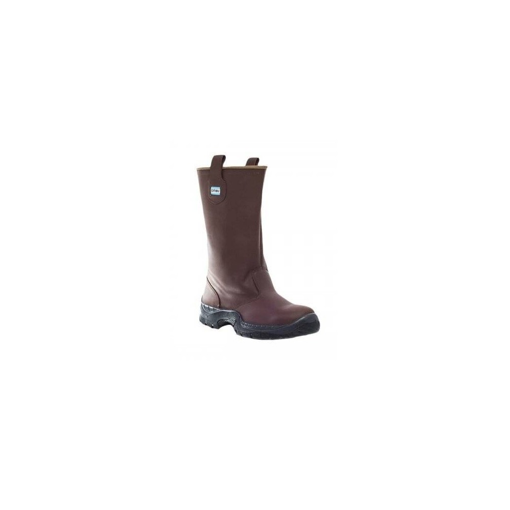 Bota Petrolera - Color Marron - Cuero Flor - Puntera De Acero - Suela Poliuretano Bidensidad - Modelo Petrombu - Marca Ombu