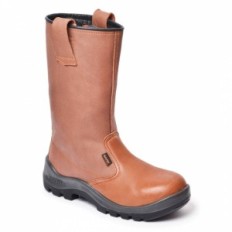 Bota Petrolera – Cuero Flor Hidrofugado – Puntera De Acero – Suela Poliuretano Bidensidad - Color Marron - T/37 Al 49