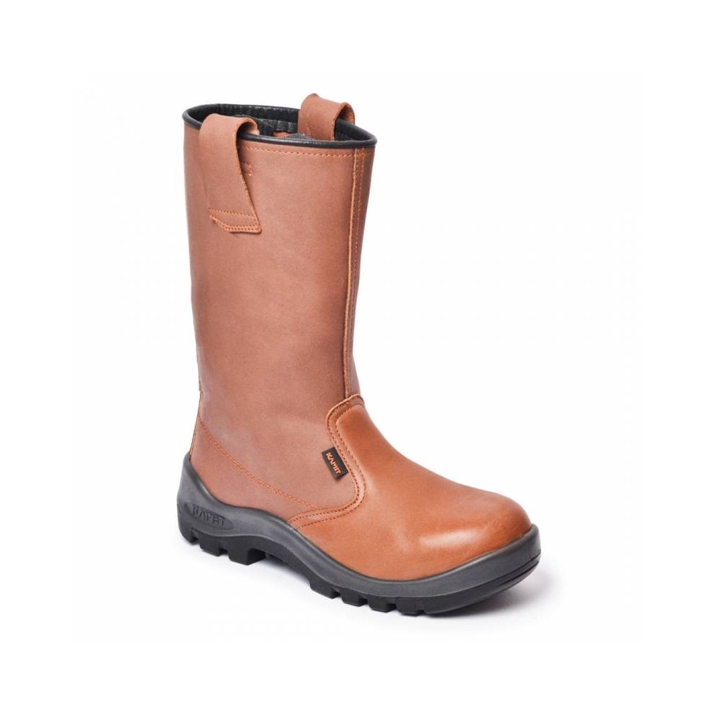 Bota Petrolera – Cuero Flor Hidrofugado – Puntera De Acero – Suela Poliuretano Bidensidad - Color Marron - T/37 Al 49