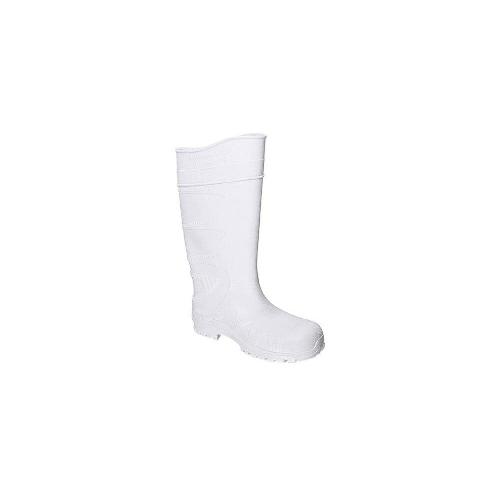 Bota De Goma - Con Puntera De Acero - Suela Pvc - Color Blanca - Caña Larga Marca Ombu