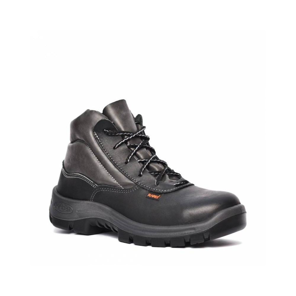 Botin Frances - Cuero Flor - Puntera De Acero - Color Negro - Suela Poliuretano Bidensidad. Dielectrico - T/35.