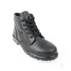 Botin De Seguridad Tipo Prusiano - P/Acero - Suela Pvc Virgen - Cuero Descarne - Color Negro - - T/38.