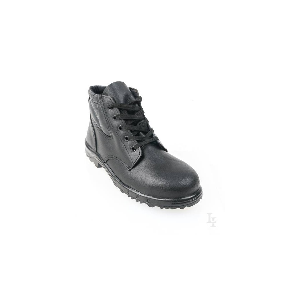 Botin De Seguridad Tipo Prusiano - P/Acero - Suela Pvc Virgen - Cuero Descarne - Color Negro - - T/38.