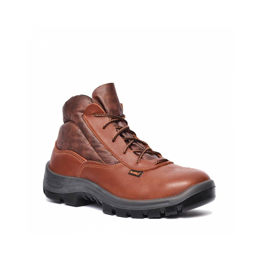 Botin Frances - Cuero Flor - Puntera De Acero - Color Marron - Suela Poliuretano Bidensidad. Dielectrico - T/35.