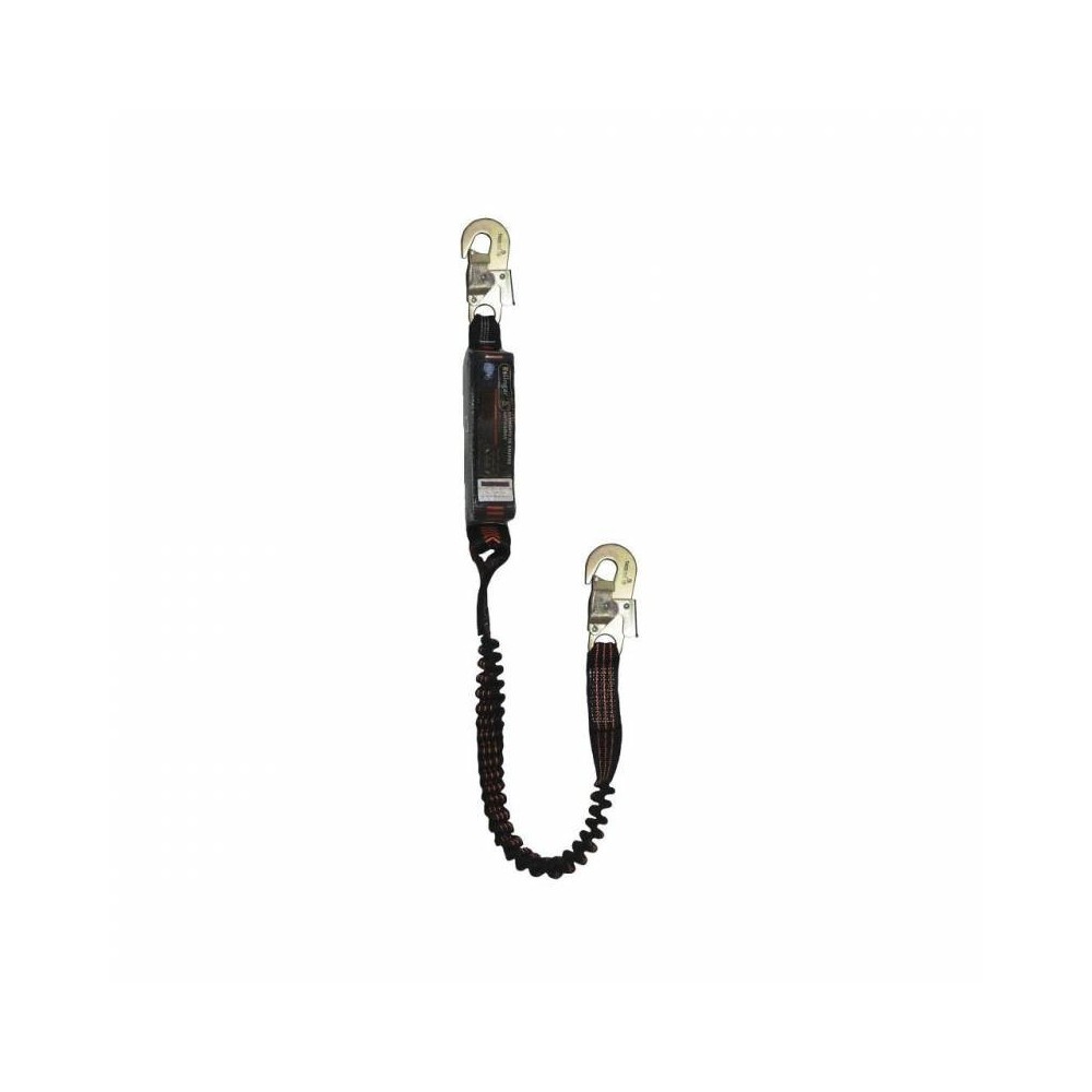 Cabo De Vida De Cinta De 1.5 Mts De Largo - Cinta Elastizada. – Mosquetón - De 18 Mm - Con Amortiguador De Caida - Art. Cv21Ea