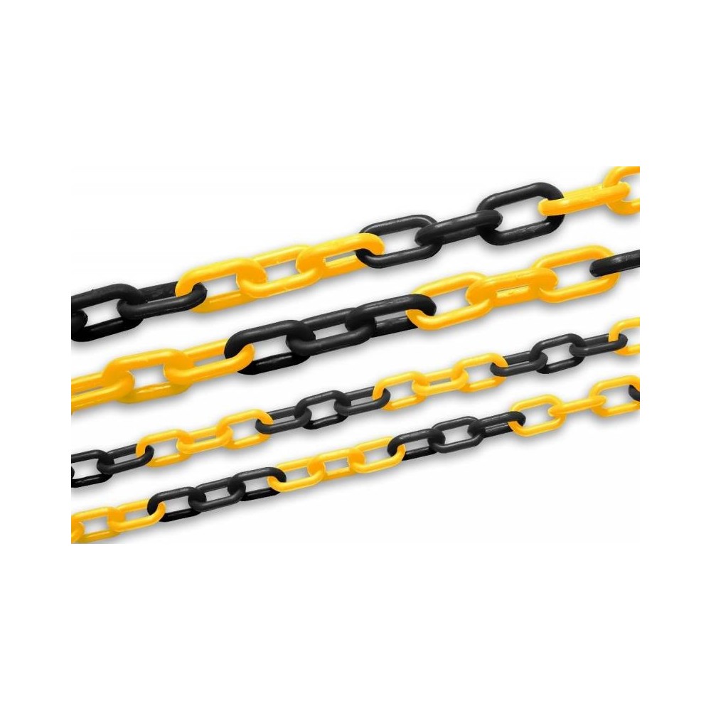 Cadena Plástica Amarillo Y Negro - Eslabon De De 0 8 Mm - Precio P/ Metro. Bolsa De 50 Mt De Largo. - Art. 02952