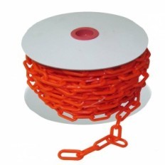 Cadena Plástica Naranja Mate - Eslabon De De 0 8 Mm - Precio P/ Metro. Bolsa De 25 Mt De Largo. - Art. 02963 - Marca Eram.