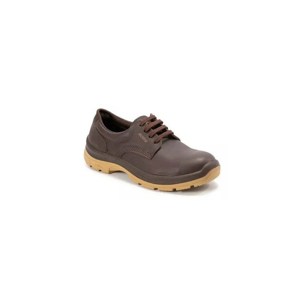 Zapato Prusiano Acolchado - Cuero Flor - Color Marron - Suela Pu Bidensidad - Art. 3161X - Talles 36 Al 47 - Marca Boris.