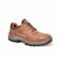Zapato Prusiano. Cuero Flor Hidrofugado/ Textil – Puntera Composite – Suela Poliuretano Bidensidad. Dielectrico - Color Marron