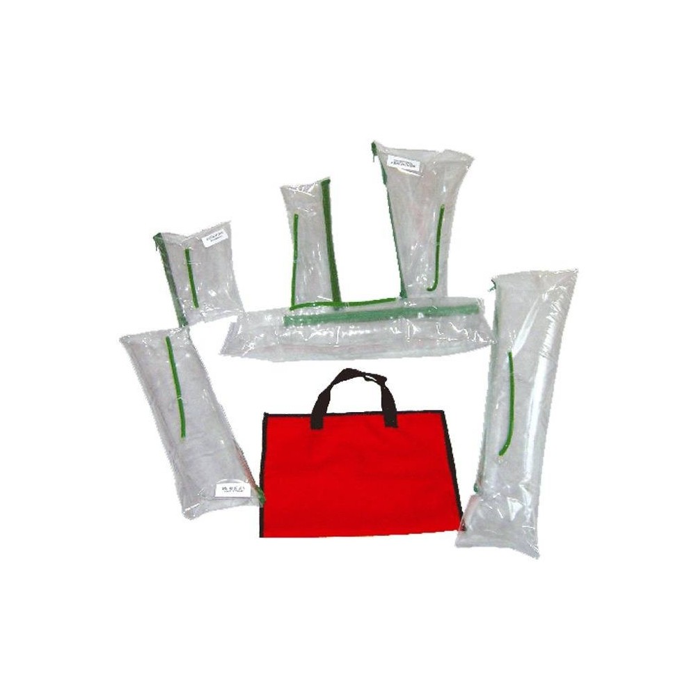 Kit De Férulas Inflables - Construidas En Pvc Flexible - Doble Sellado. Con Válvula De Seguridad Para Inflado Son 6 Uni.