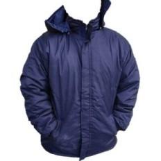 Campera Termica De Trucker - Color Azul Marino - Sin Bandas Reflectiva. Wata 140 Gr. - Impermeable Con Capucha - Marca Eagle