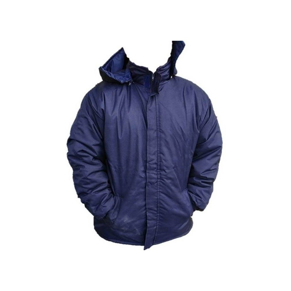 Campera Termica De Trucker - Color Azul Marino - Sin Bandas Reflectiva. Wata 140 Gr. - Impermeable Con Capucha - Marca Eagle