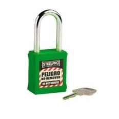 Candado De Bronce Color Verde - Arandela Chica - Art. X-05 - Marca Steelpro
