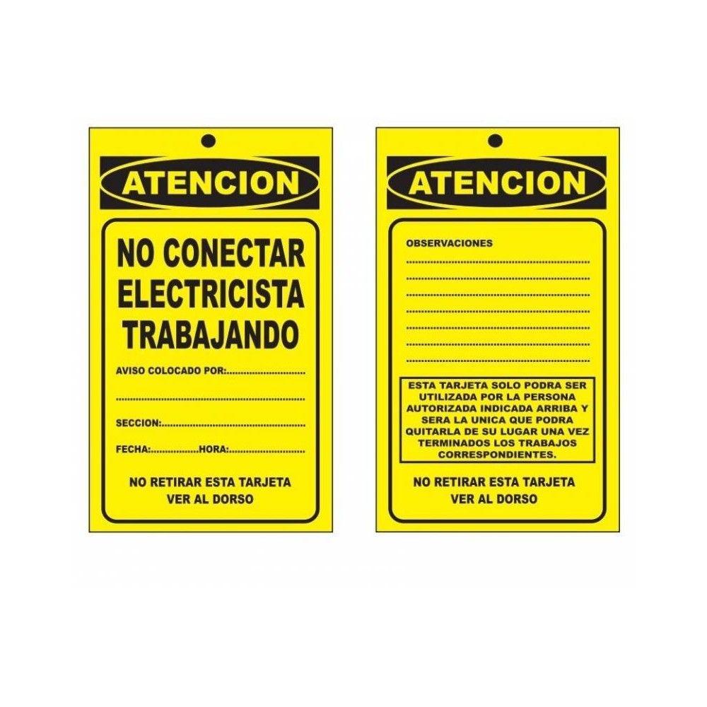 Tarjeta De Alto Impacto De 1 Mm - Medida De 10 X 15 Cm - Fondo Amarillo.