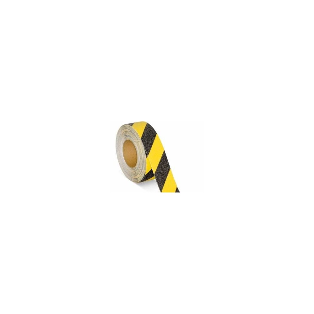 Cinta Adhesiva Antideslizante Negra/Amarilla 18 Mt (Largo) X 2.5 Cm (Ancho) Art. Cd 7298/An - Marca Cd.