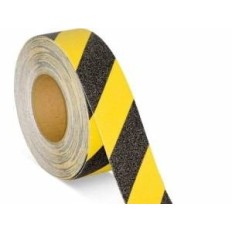 Cinta Adhesiva Antideslizante Negra/Amarilla 18 Mt (Largo) X 5 Cm (Ancho) Art. Cd 7299/An - Marca Cd.