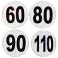 Circulo Adhesivo Velocidad Maxima - 60/80/90/110 - Reflectivo Diamante. Art. 01942
