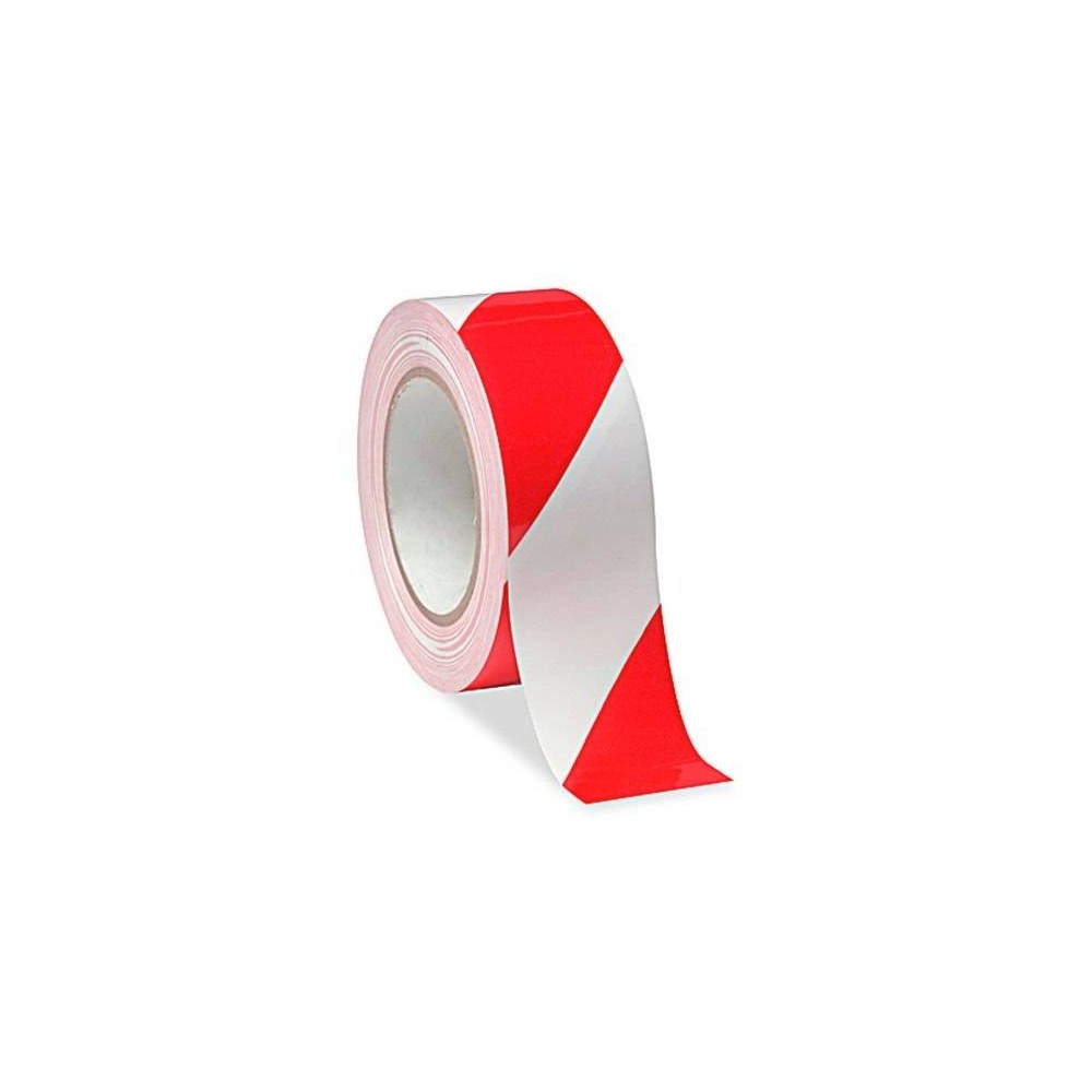 Cinta Demarcatoria Autoadhesiva - Color Roja Y Blanco De 50 Mm Ancho - Rollo X 30 Mt De Largo Art.cd 7300/Rb - Marca Cd.
