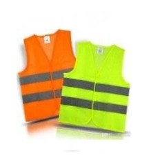 Chaleco Poliester - Color Naranja - Con Velcro – Talle Unico. Origen: Importado.