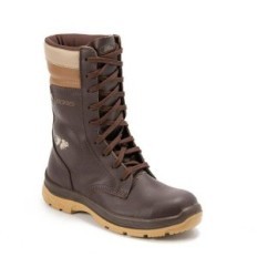 Bota Petrolera - P/Acero - Suela Poliuretano Bidensidad - Cuero Flor Water Prof - Marron - Modelo Ozono - T/39. - Marca Ombu