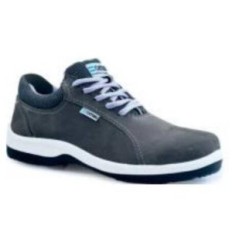 Zapatilla De Seguridad Dama - Suela Pu Bidensidad - Puntera De Composite Modelo Gema - Color Marron - Cuero Gamuzado - Marca
