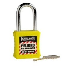 Candado De Bronce Color Amarillo - Arandela Chica - Art. X-05 - Marca Steelpro