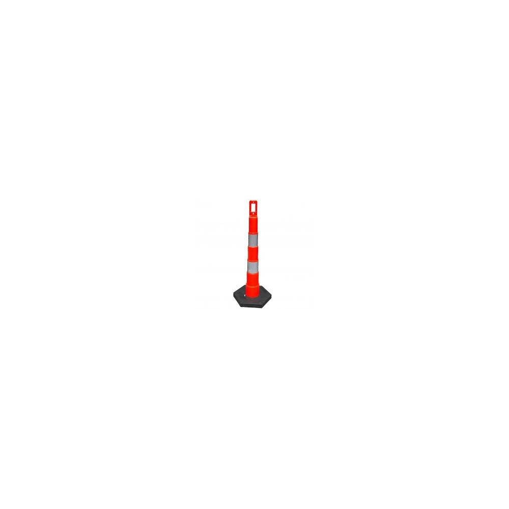 Cono Naranja Flexible Con Memoria - Con 1 Banda Reflectiva De 15 Cm Base Pesada - 70 Cm De Altura - Art. 30588/I - Marca Cd.