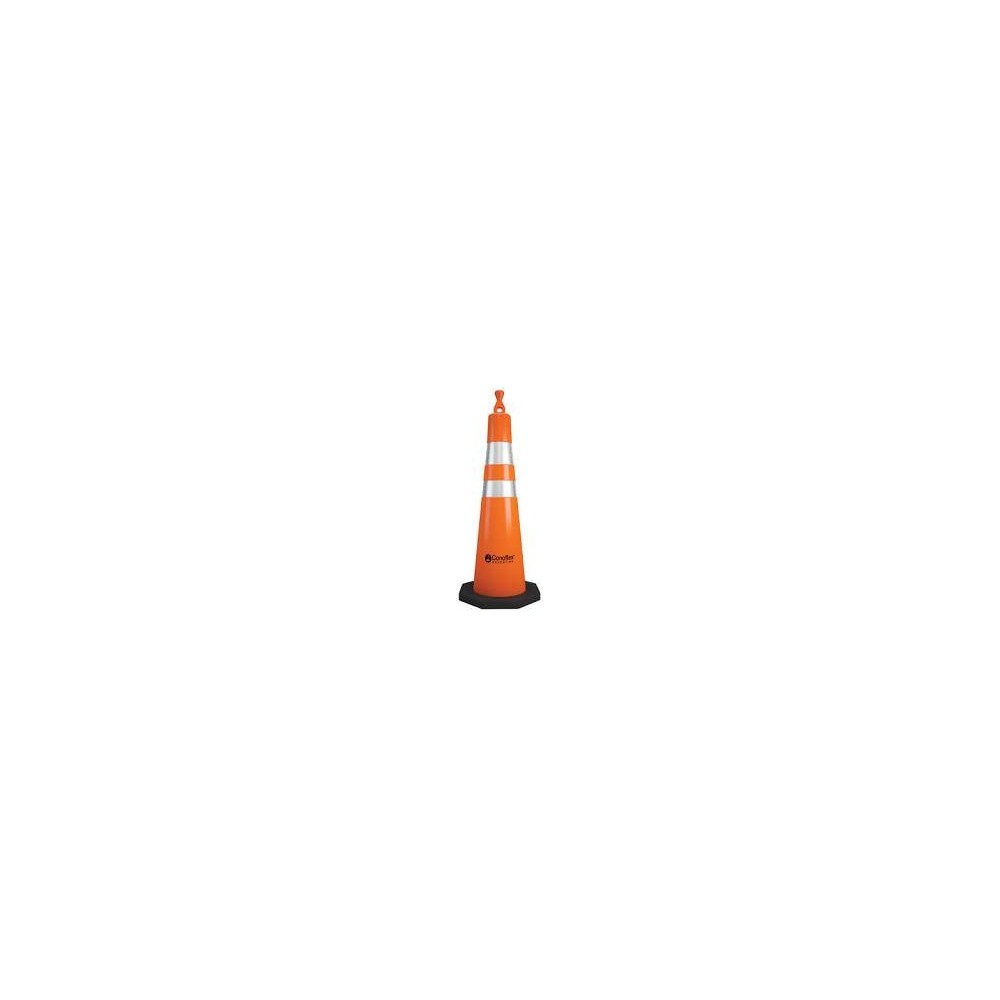 Cono Naranja De Pvc Flexible Con Memoria – 120 Cm De Altura Peso 10 Kg. - Una Sola Pieza. – 2 Banda Reflectiva De 14 Mm De
