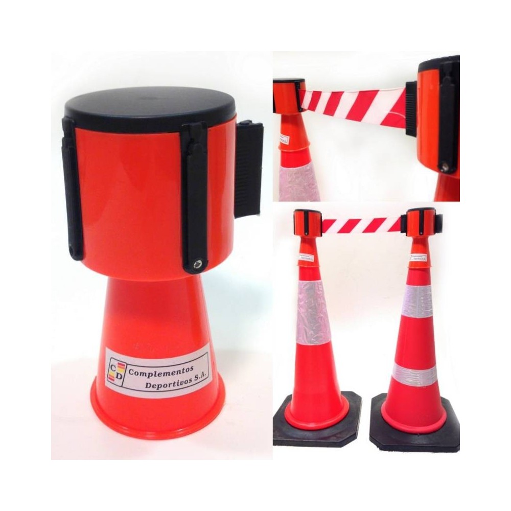 Dispositivo Retractil Para Cono - Color Rojo/Blanco - Art. Cd 7241 Rb Marca Cd.