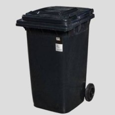 Contenedor Para Residuos Inyectado De 240 Lts. - Contenedor Plástico Inyectado En Pead Para Residuos De 120 Lts Con 2 - Ruedas