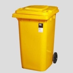 Contenedor Para Residuos Inyectado De 240 Lts. - Contenedor Plástico Inyectado En Pead Para Residuos De 120 Lts Con 2 - Ruedas