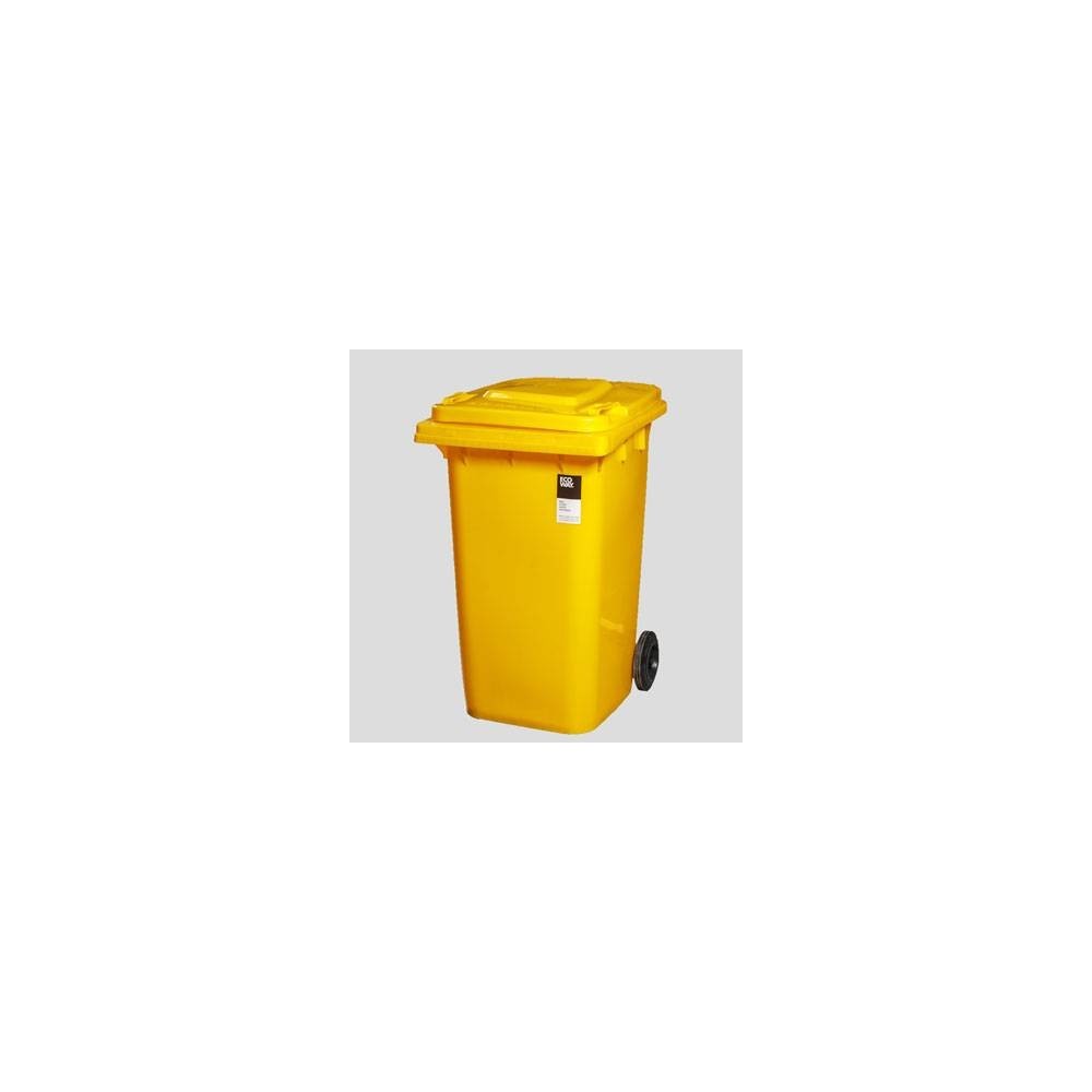 Contenedor Para Residuos Inyectado De 240 Lts. - Contenedor Plástico Inyectado En Pead Para Residuos De 120 Lts Con 2 - Ruedas