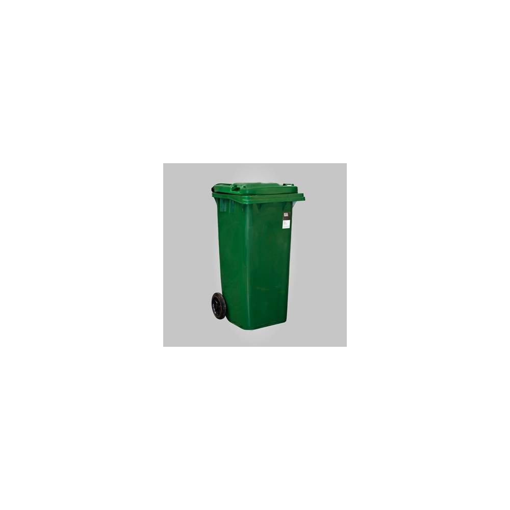 Contenedor Para Residuos Inyectado De 120 Lts. - Contenedor Plástico Inyectado En Pead Para Residuos De 120 Lts Con 2 - Ruedas
