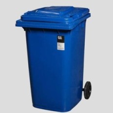 Contenedor Para Residuos Inyectado De 240 Lts. - Contenedor Plástico Inyectado En Pead Para Residuos De 120 Lts Con 2 - Ruedas