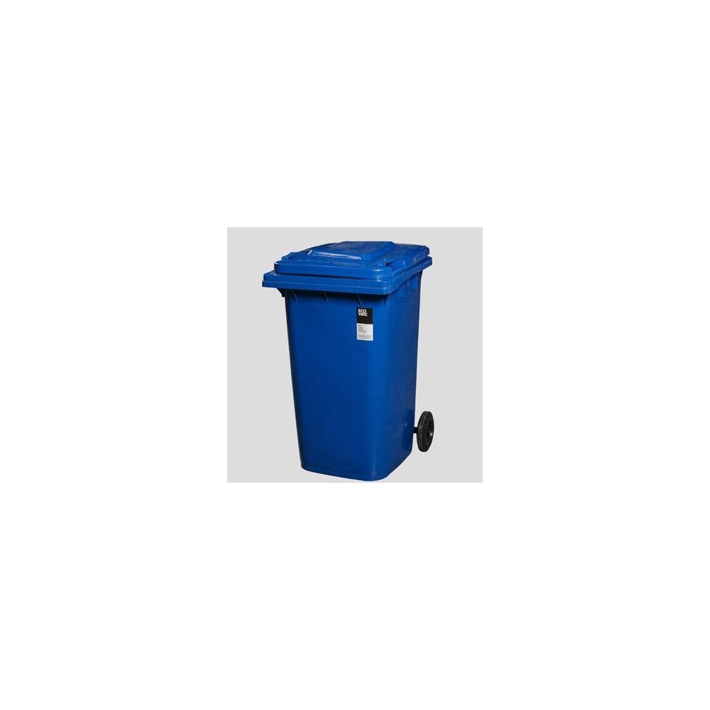Contenedor Para Residuos Inyectado De 240 Lts. - Contenedor Plástico Inyectado En Pead Para Residuos De 120 Lts Con 2 - Ruedas