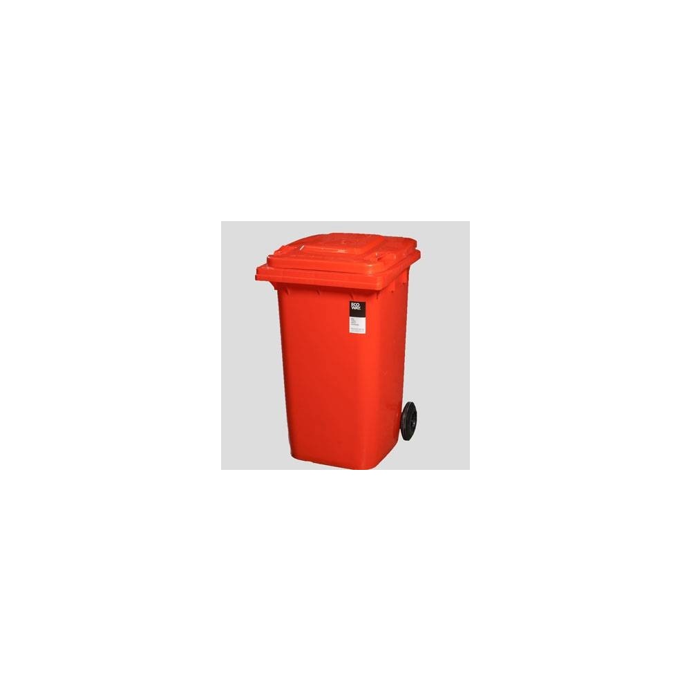 Contenedor Para Residuos Inyectado De 240 Lts. - Contenedor Plástico Inyectado En Pead Para Residuos De 120 Lts Con 2 - Ruedas