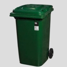 Contenedor Para Residuos Inyectado De 240 Lts. - Contenedor Plástico Inyectado En Pead Para Residuos De 120 Lts Con 2 - Ruedas