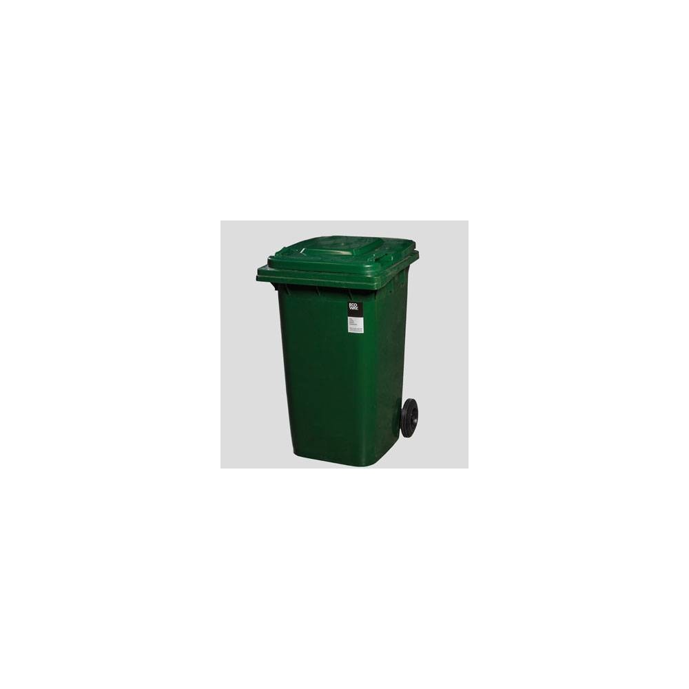 Contenedor Para Residuos Inyectado De 240 Lts. - Contenedor Plástico Inyectado En Pead Para Residuos De 120 Lts Con 2 - Ruedas