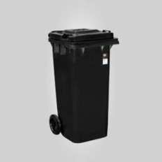 Contenedor Para Residuos Inyectado De 120 Lts. - Contenedor Plástico Inyectado En Pead Para Residuos De 120 Lts Con 2 - Ruedas