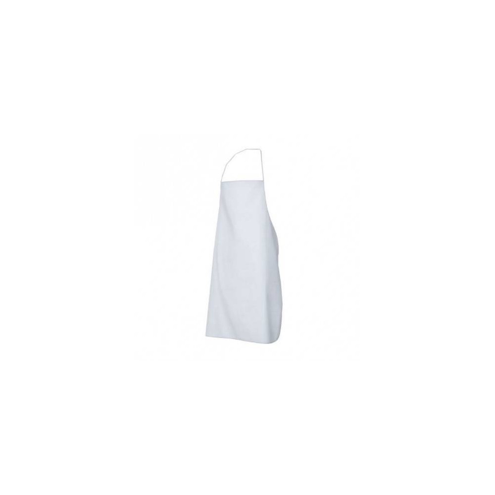 Delantal  Espesor 0.45 Mm  Largo 120 X 75 Cm. - Color Blanco (Pvc – Poliéster – Pvc). – Marca Work Safe.