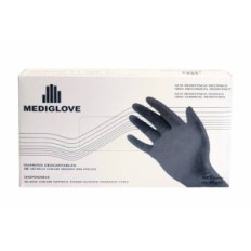 Guante De Nitrilo Negro Refor. Descartable X 100 Unidades. – Marca Mediglove. Talle S