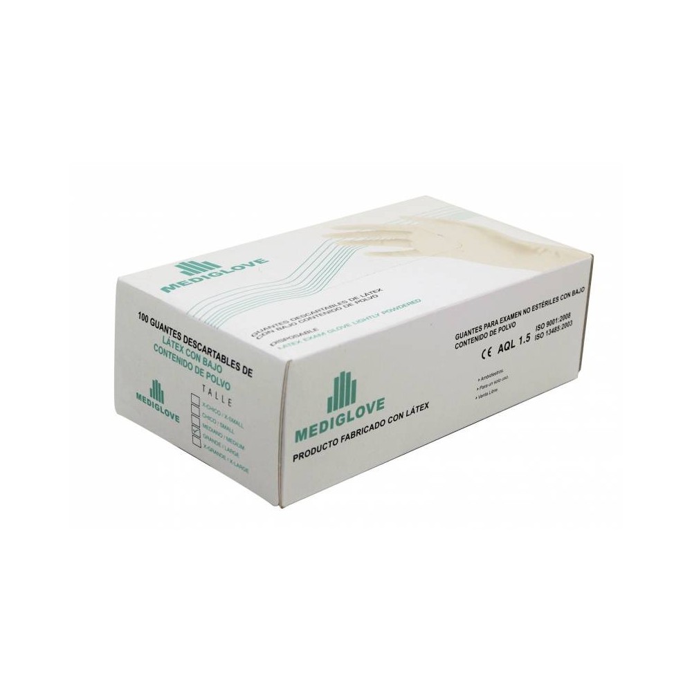 Guante De Látex Descartable X 100 Unidades - Talle M